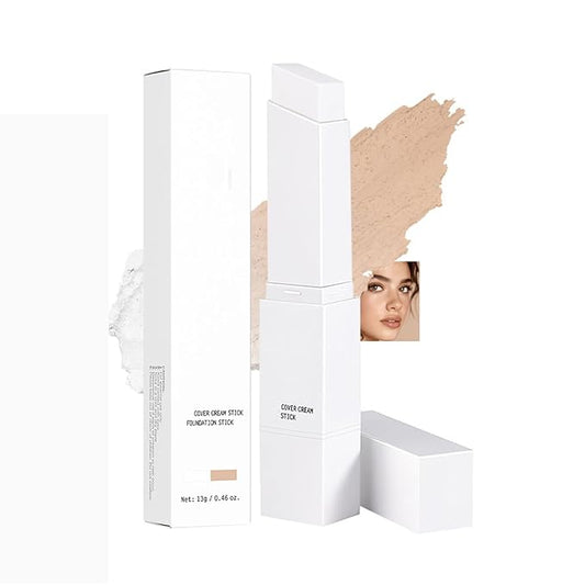 Cover Cream Stick, Korean Portable Color-Changing Foundation Stick, Medium to Full Coverage, Brightening Makeup Base for a Smooth Hydrating Flawless Look, SoftBrush, #2 Light