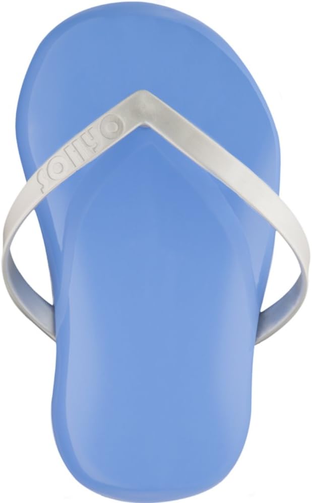 B104 (4.25”) French Made No-Slip Flip Flop Shampoo & Detangler Hair Brush - Best Anti-Static Detangling Brush for Knots & Tangles, Scalp Massage, and Styling (Silver Pacific)