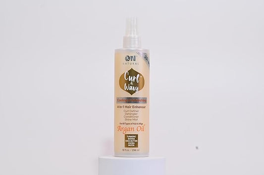 On Natural On Curl & Wavy Curl Defining Conditioner & Detangler, Argan Tree (10 oz)