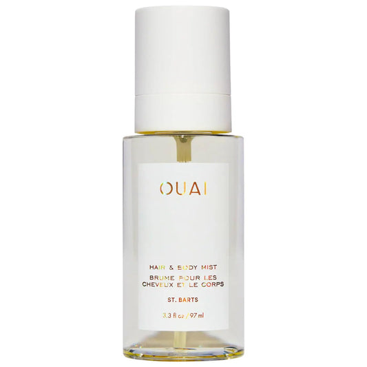 OUAI St. Barts Hair and Body Mist - Tropical-Scented Hair Perfume and Body Spray - Notes of Dragonfruit, Orange Blossom, Tuberose & Musk (3.3 Fl Oz) - Glowelle