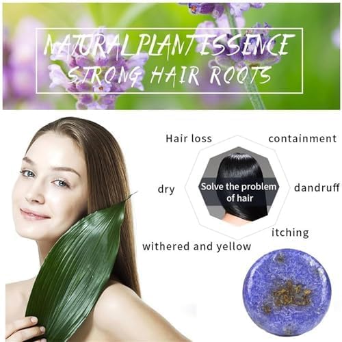 2PCS Shampoo Bar for Gray Hair,Purple Rain Shampoo Bar for Grey Hair,Shampoo Bars For Thinning Hair For Men & Women - Glowelle