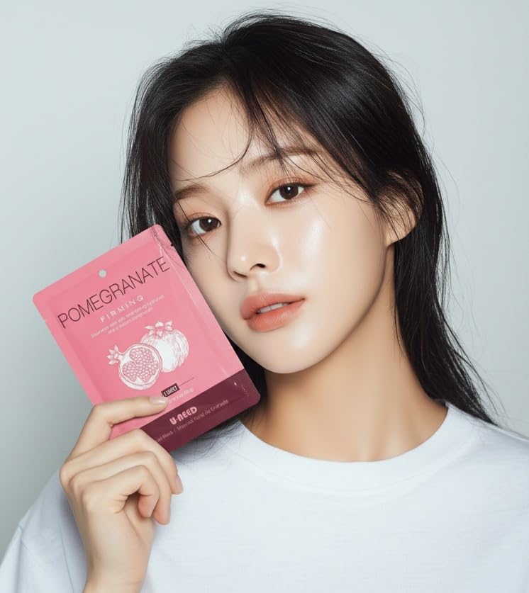 U-NEED 100 pcs Korean Face Sheet Mask (10 Types x 10 pcs) Natural Facial Mask Sheet | Tencel | Skin Care | Made in Korea | Moisturizing & Tightening | Pigment Balancing