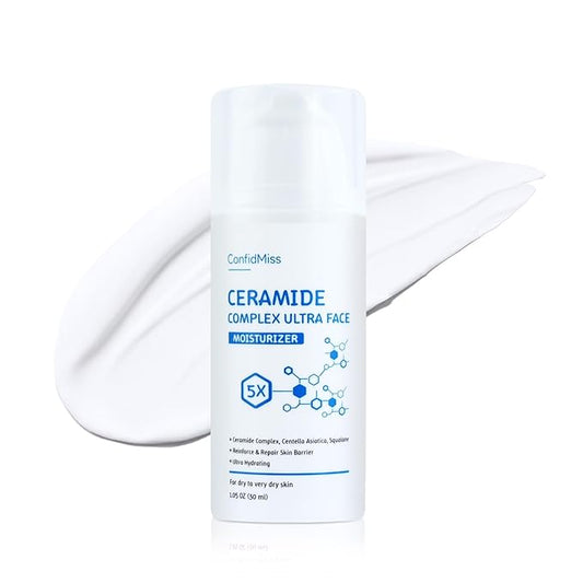 5X Ceramide Ultra Moisturizer Face Cream，with Ceramide Hyaluronic Acid Centella Collagen Hydration Relief Redness Reducing Ultra Repair Cream for Dry Skin Type