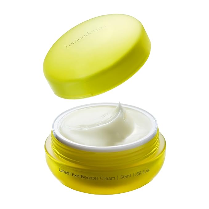 Lemonshot Exo:Booster Cream - 100M Lemon Exosome & Ceramide Panthenol for lightweight Barrier Repair & Glass Skin Glow, Korean Pharmacy Skincare, 1.69 fl oz