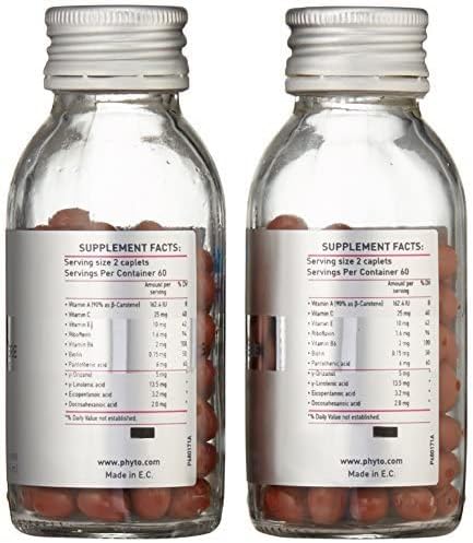 PHYTO Phytophanère 100% Natural Hair Loss Thinning Dietary Supplement, 4-Month Supply,Capsule, 120 Count (Pack of 2) - Glowelle