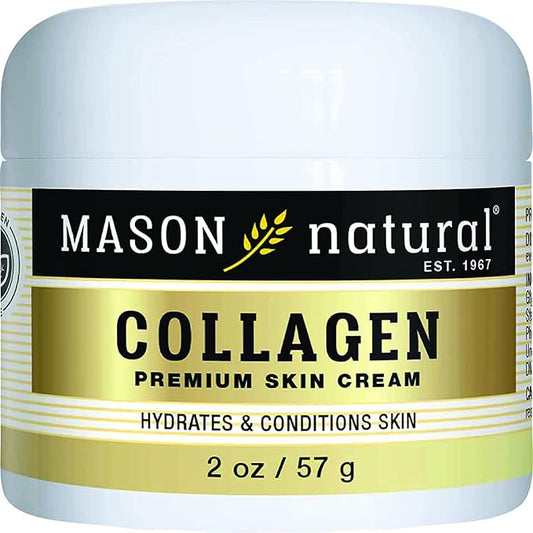 MASON NATURAL Collagen Premium Skin Cream - Anti Aging Face and Body Moisturizer, Intense Skin Hydration and Firmness, Pear Scent, Paraben Free, 2 OZ (3-Pack)