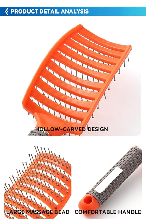 2Pack Magic super-soft and smooth comb, detangling comb, quick drying hair styling massage comb wholesale (blue, 100PACK)