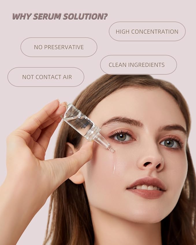 Hyaluronic Acid Serum for Microneedling Serum Ampoules for Face Serum 0.35 oz 4 Vials