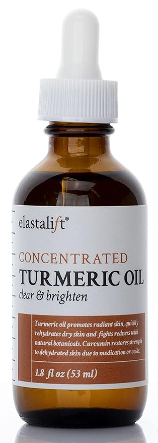 Elastalift Turmeric Oil Facial Skin Care Serum For Face. Antioxidant Moisturizer Skincare Serum Formula W/Rose Extract & Jojoba Oil For Dry Skin, Redness, & Skin Blemishes, 1.8 Fl Oz