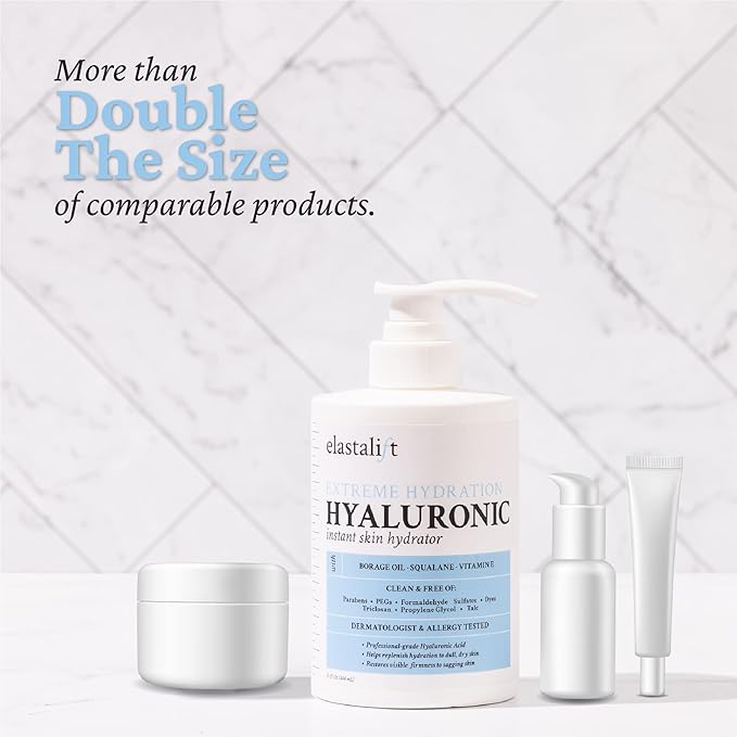 Elastalift Hyaluronic Acid Moisturizer Body Lotion | Anti Aging Skin Care Body Cream & Face Lotion Diminishes Look Of Wrinkles, Sagging Skin, Crepey Skin, Cellulite, Stretch Marks, Dry Skin, 15 Fl Oz