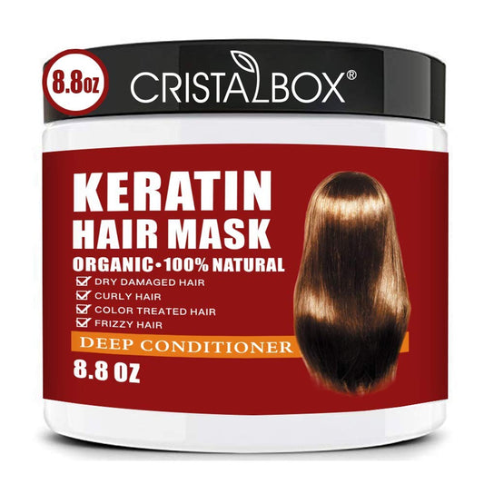 Keratin Hair Mask,Keratin Hair Treatment 250g Hair Mask for Dry Damaged Hair,Deep Conditioning Hair Treatment Mask Repair Treatment Damage Hair Root,Natural Deep Conditioner Hydrating Hair Masque
