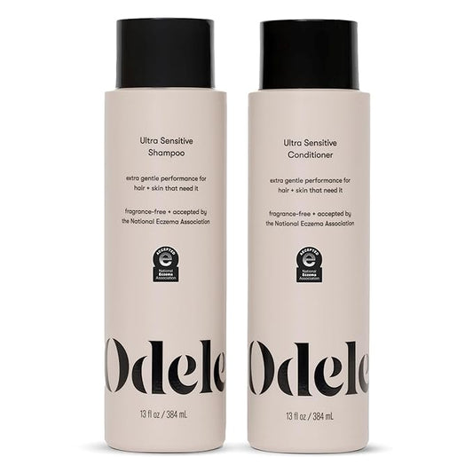 Odele Sulfate-Free Ultra-Sensitive Shampoo & Conditioner Gift Set for Extra Gentle Cleansing and All Hair Types, 13 Fl Oz Each (2-Pack)