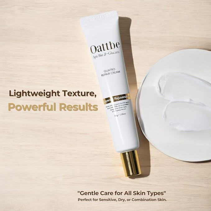 Quatro Repair Cream - Advanced Anti-Aging Moisturizer with Squalane, PDRN, EGF & Ceramide NP - Hydrates, Firms, and Rejuvenates Skin - Suitable for All Skin Types - 1.07 oz