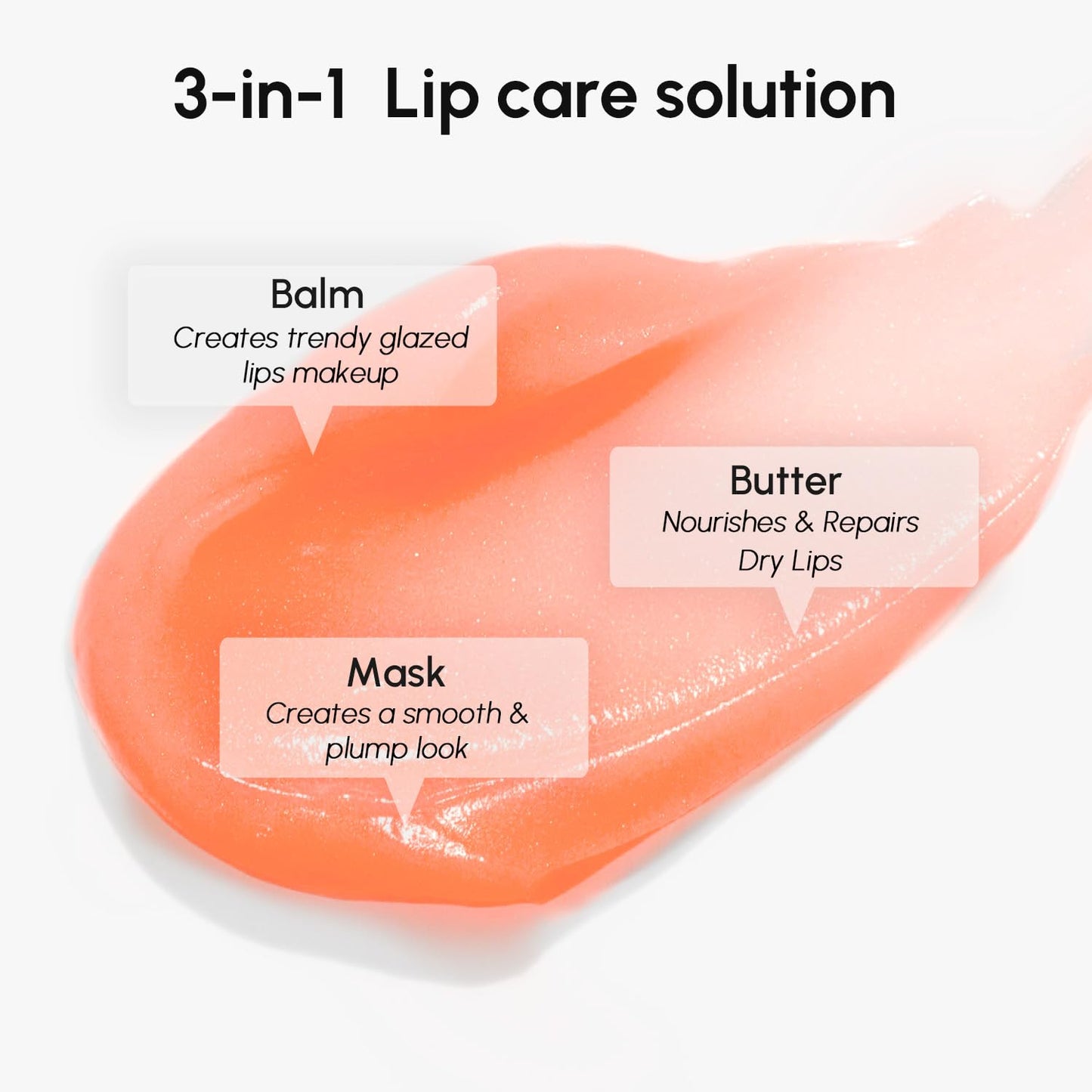 MAREE Lip Moisturizer Sleeping Mask Overnight - Moisturizing Lips Butter Balm with Hyaluronic Acid - For Very Dry Lips Care - Hidratante de Labios Care Products
