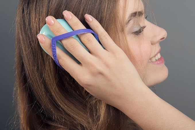 B122 Shower Head Brush/Exfoliator Shampoo Brush/Head Massager Scalp Stress Relax Shower Brush/Scalp Scrub Hair Brush Massager/Hair Massager for Hair Growth/Scalp Dandruff Brush Small Hair Brush