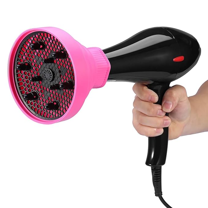Volumizing Universal Hair Diffuser,Foldable Folding Hairdryer Hair Blower Diffuser,Styling Hairdressing Tool, 5Colors Optional(Black,Red,Blue,Pink,Green) (Pink)