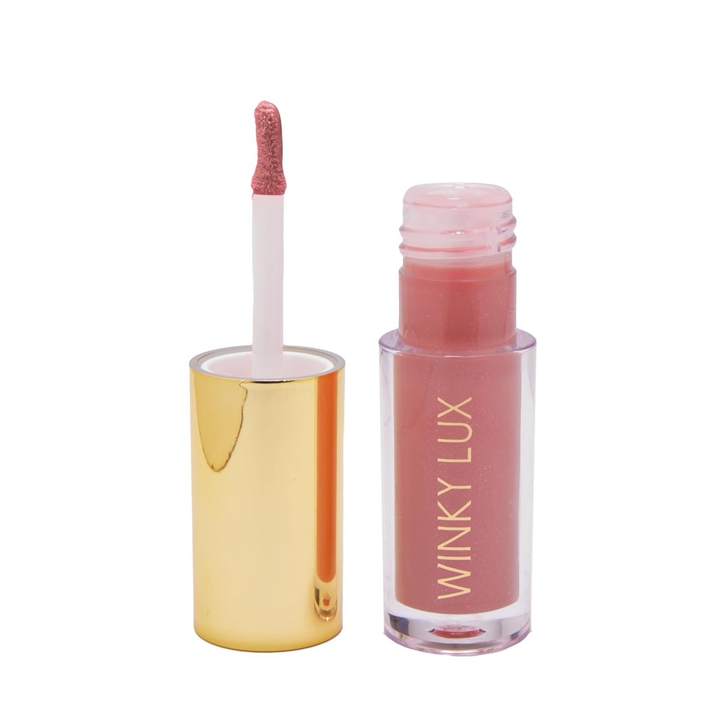 Winky Lux Muse Very There Lip Oil - Hydrating Nude Pink Tint with Jojoba Oil, Non-Sticky Glossy Lip Oil, Tinted Pink Gloss for Juicy Lips & Soft Vanilla Scent