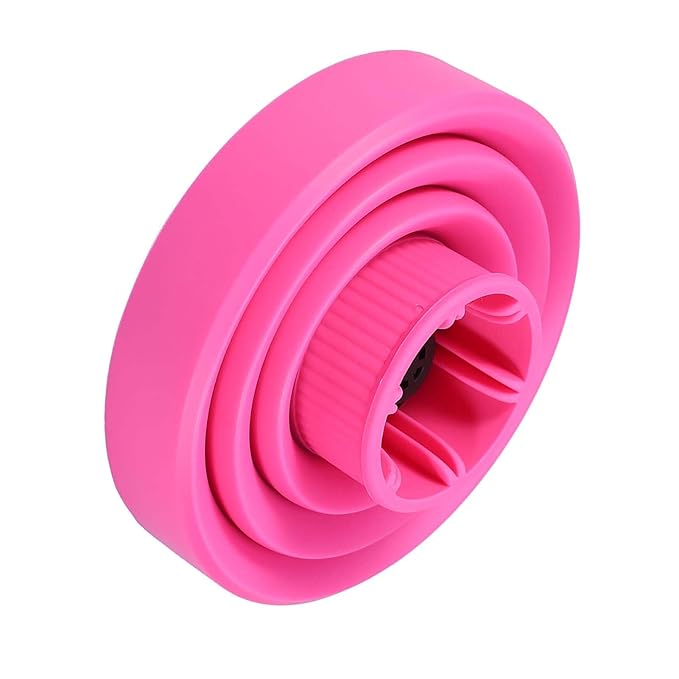 Volumizing Universal Hair Diffuser,Foldable Folding Hairdryer Hair Blower Diffuser,Styling Hairdressing Tool, 5Colors Optional(Black,Red,Blue,Pink,Green) (Pink)