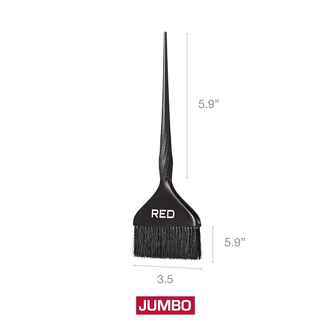 RED by Kiss Professional Dual Tapered Hair Dye Brush, Double Layered Bristles, Non-Slip Spiral Handle, Salon Precision Tool (Jumbo)