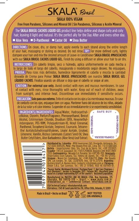 SKALA - Linha Expert - Gel Liquido Mais Cachos 250 Gr - (Expert Collection - More Curls Liquid Gel Net 8.81 Oz)