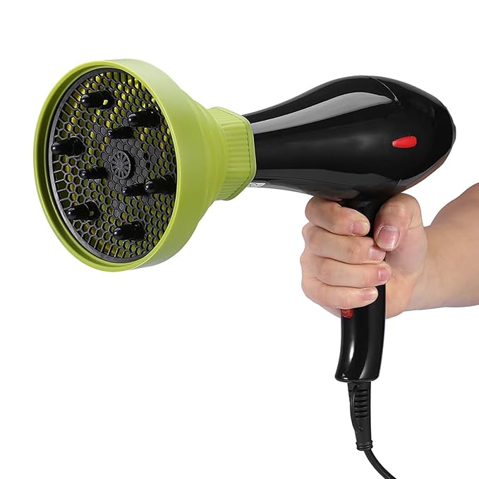 Volumizing Universal Hair Diffuser,Foldable Folding Hairdryer Hair Blower Diffuser,Styling Hairdressing Tool, 5Colors Optional(Black,Red,Blue,Pink,Green) (Green)