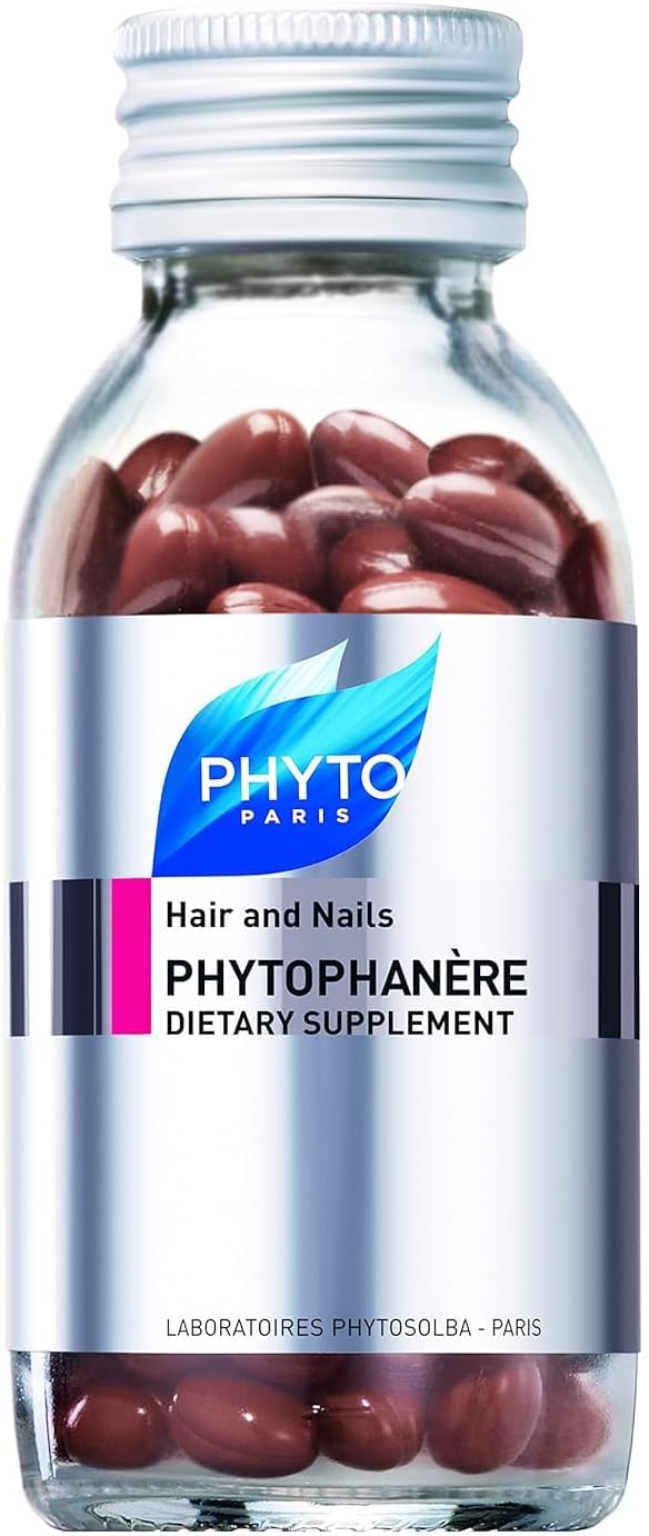 PHYTO Phytophanère 100% Natural Hair Loss Thinning Dietary Supplement, 2-Month Supply 120 Count (Pack of 1) - Glowelle