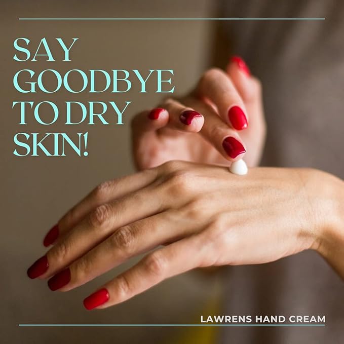 Lawrens Collagen + Shea Butter Hand Cream - Hypoallergenic Moisturizing Lotion, Dry Skin Relief, 24HR moisture for All Skin Types - 8 OZ