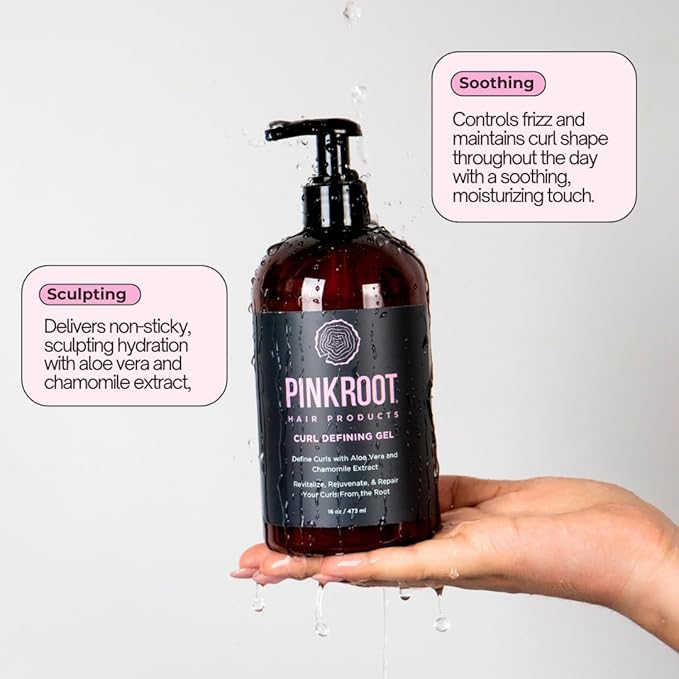 Curl Defining Gel for Curly, Wavy, and Kinky Hair - with Aloe Vera and Chamomile Extract (8 Oz)