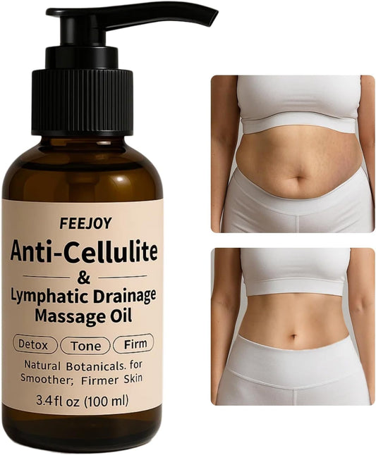 Body Oil & Massage Oil, Body Firming Oil for Cellulite, Lymphatic Drainage, Skin Tightening & Stretch Marks, Massage Oil for Massage Therapy for Leg, Hip, Arm & Belly, Daily or After Shower Use
