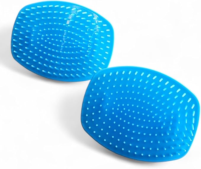 Detangler Hair Brush with Firm Bristles (4×3 in) – Dry & Wet Shampoo and Conditioner Scalp Massager for Deep Cleansing, Exfoliating & Dandruff Control. Multi-Use for Hair, Beard & Scalp (2PC,Blue)