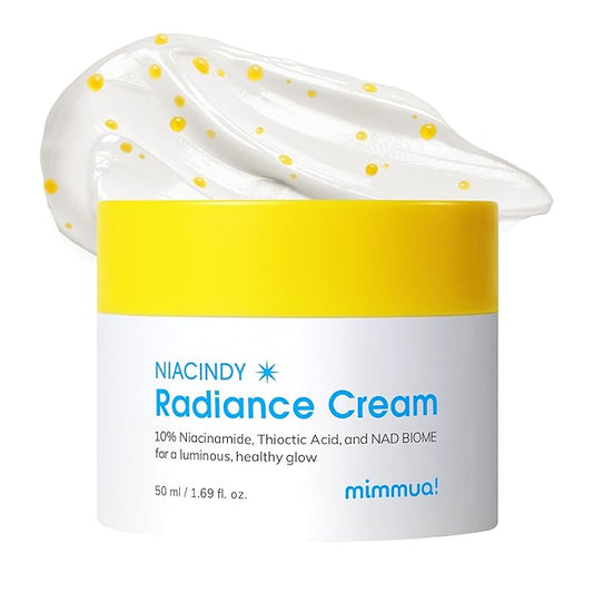 NIACINDY Radiance Capsule Cream | Liposomal NAD + 10% Niacinamide +Thioctic Acid + 9 Peptides | Dark Spot Remover & Anti-Aging Moisturizer | Korean Clinical Formula for Radiant Skin | 50ml