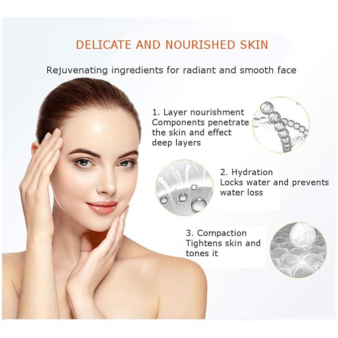DISAAR BEAUTY Collagen Cream Forehead Neck Lines Smile Wrinkles Facial Spots Dry Skin Weak Muscules Improve Your Face 80g