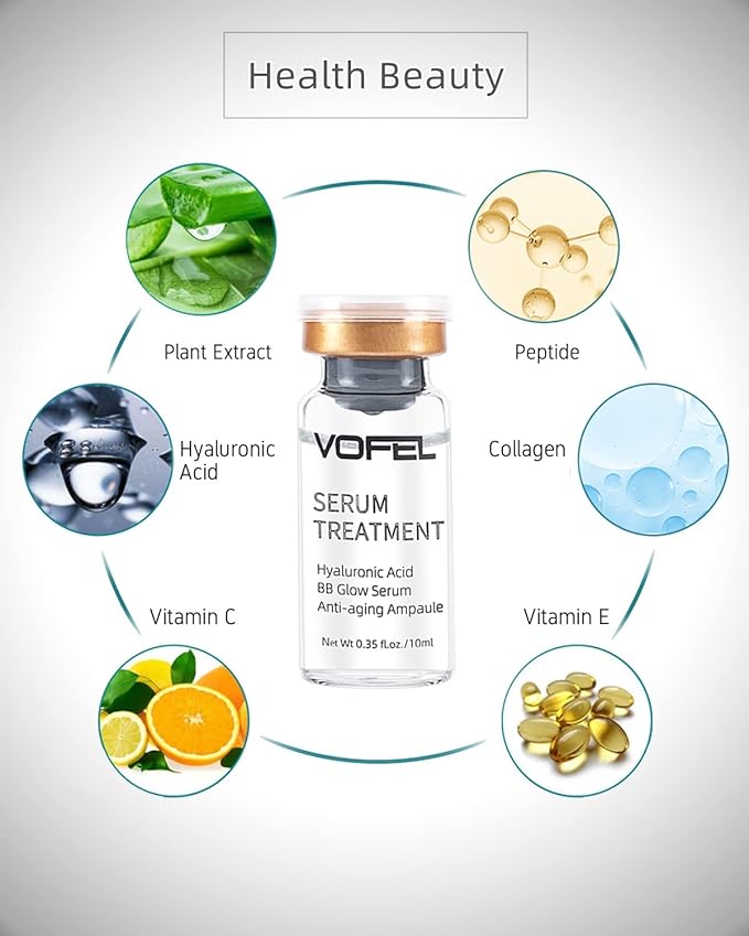 Hyaluronic Acid Serum for Microneedling Serum Ampoules for Face Serum 0.35 oz 4 Vials