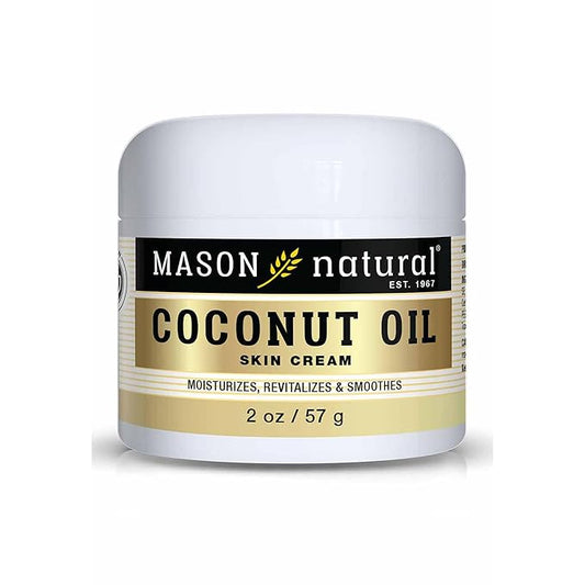 MASON NATURAL Coconut Oil Beauty Cream, Hydrating Moisturizer With Collagen for Smooth & Firm Skin, 2 oz