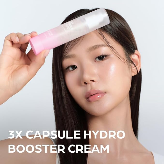 House of Hur 3X Capsule Hydro Booster Cream – 3-in-1 Hydrating Gel Cream + Primer – 8 Types Hyaluronic Acid, Hibiscus Collagen, Thyme + Green Tea – Non-Greasy – Korean Skincare – 1.69 fl oz (50 ml)