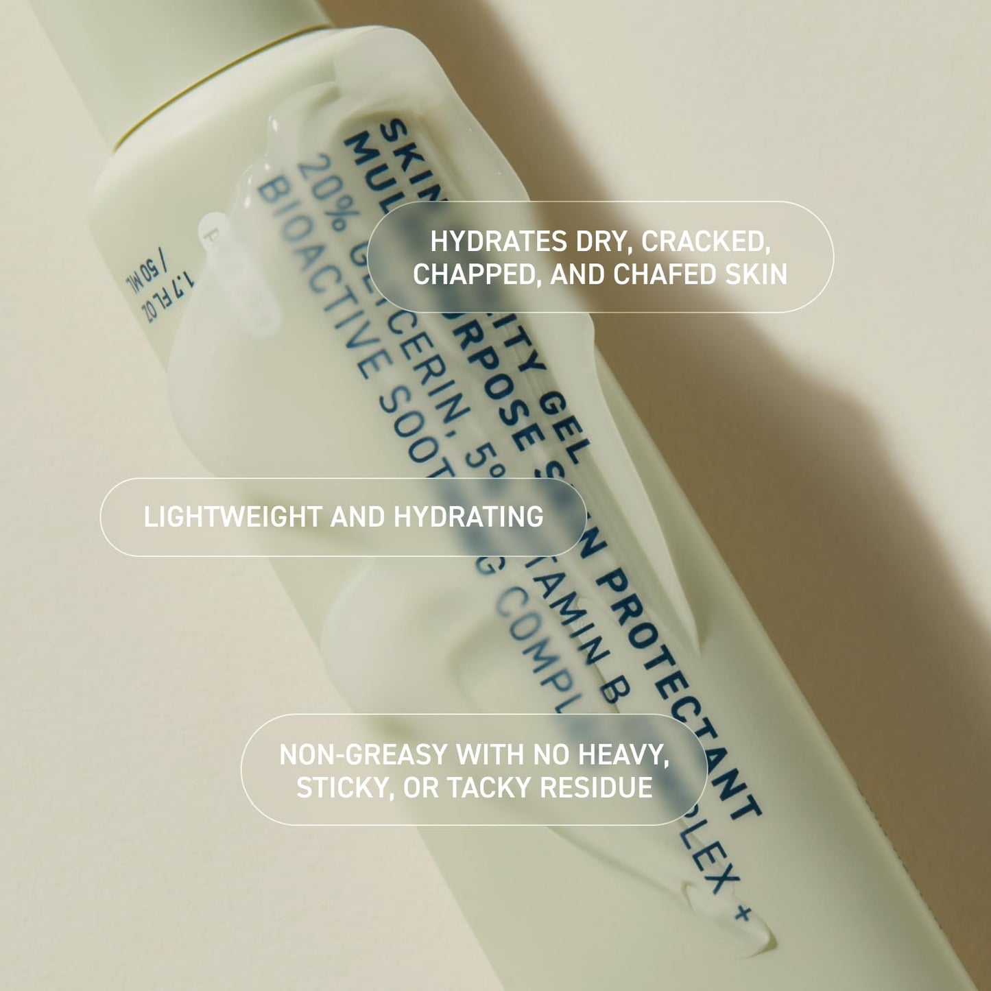 Skin Utility Gel, Moisturizing Protectant. Lightweight Multi-Purpose Face and Body Cream for Dry Skin, Hand Cream for Cracked Hands. Soothing Barrier Support with 20% Glycerin