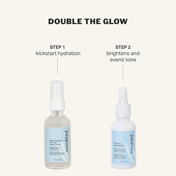Vitamin C Glow Serum by Cocokind, Brighten Dullness and Improve Skin Tone and Texture, Hydrating Face Serum Formulated for Sensitive Skin, Cruelty Free, Fragrance Free, Vegan, 1 Fl Oz, 3 Pack