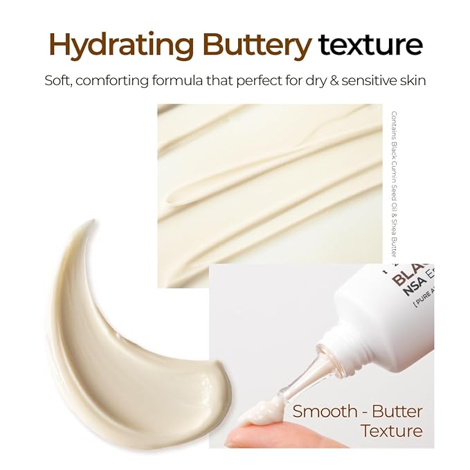 IZEZE BLACK Cumin NSA Enrich Cream 1.69 fl.oz, 50 ml | Antiwrinkle Moisturizer, Barrier Repair and Nourishing, Korean Skincare for Dry Skin, Skin Cream for Aging Skin