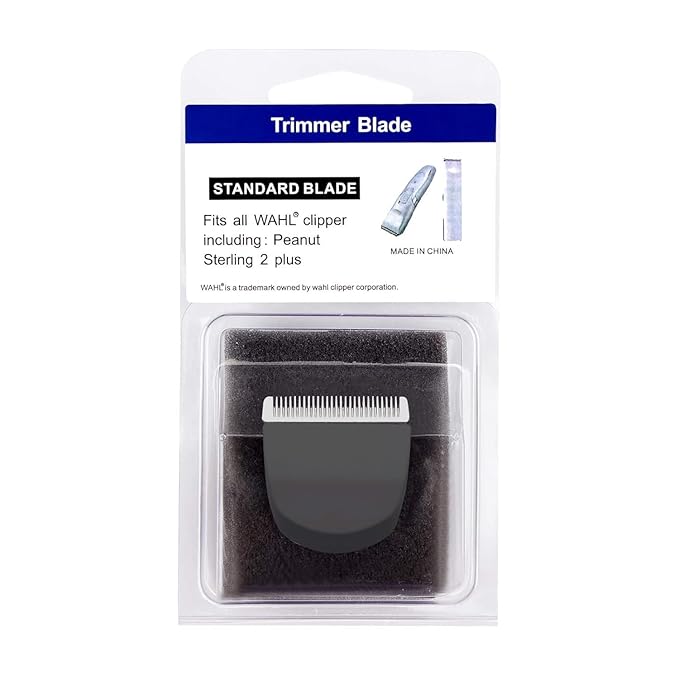 2PCS Black Professional Peanut Clippers/Trimmers Snap On Replacement Blades #2068-300-Fits Compatible with Peanut Hair Clipper