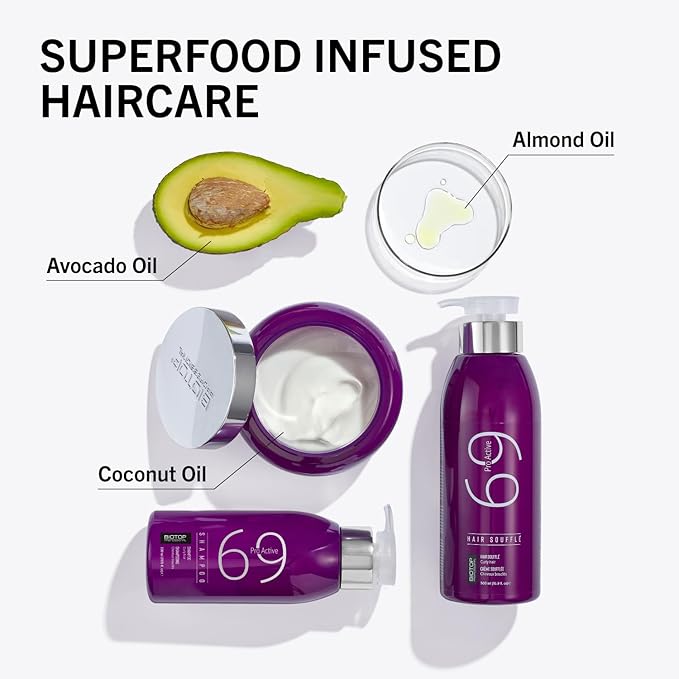 Biotop Professional Pro-Active Hair Soufflé - Curl Enhancing Leave In Styling Cream for Flexible & Frizz-Free Curls - Made with Almond Oil, Coconut Oil & Avocado Oil - Cruelty-Free Hair Care (11.15oz)