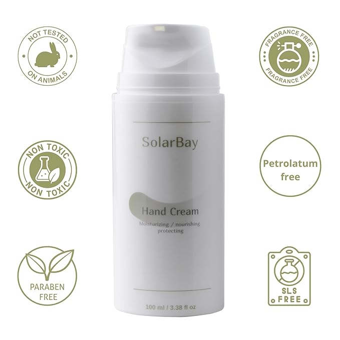 Hand Cream for Dry Cracked Hands-Shea Butter & Jojoba Oil-Moisturizing Lotion for Extremely Dry Skin, Fingertip & Cuticle Care-Vitamin E & Panthenol-For Women & Men-Airless Pump Bottle