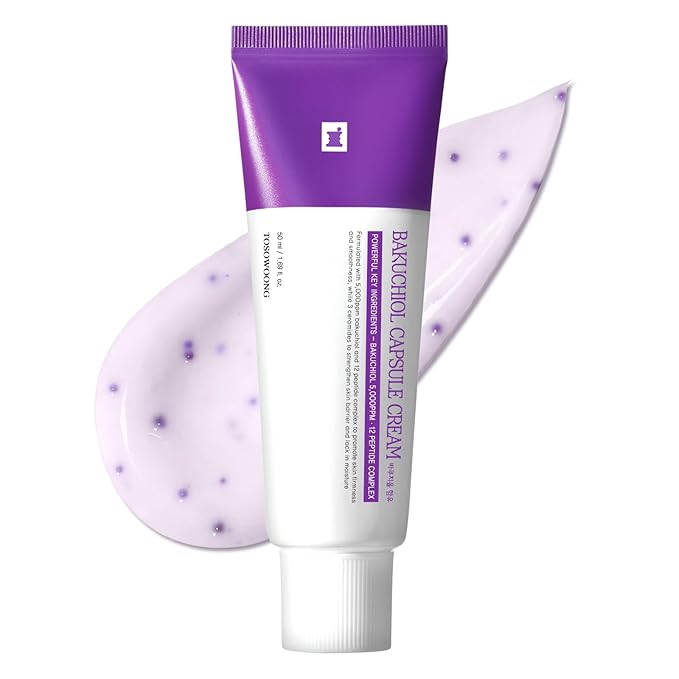 TOSOWOONG Gentle Anti-Aging Starter Set - Soothing Madagascar Centella Face Wash + High Purity Bakuchiol Capsule Cream - Retinol Alternative Routine for Sensitive Skin Firming