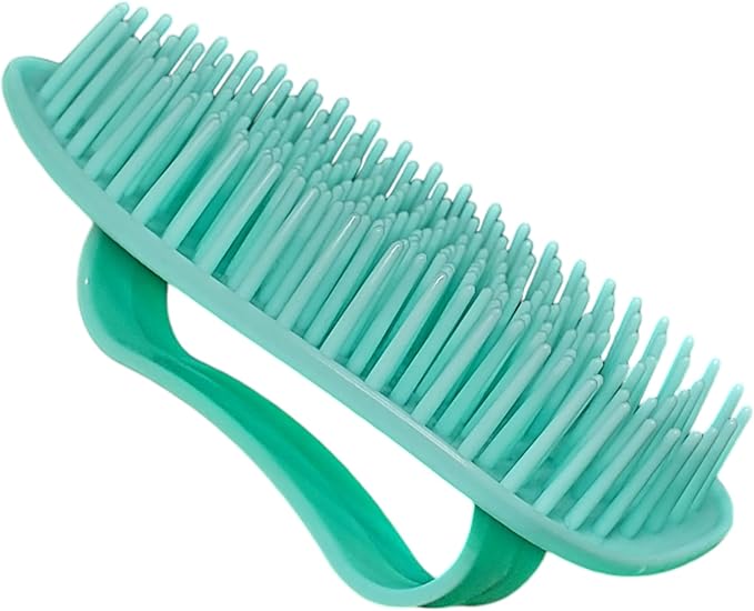 Detangler Hair Brush with Firm Bristles (4×3 in) – Dry & Wet Shampoo and Conditioner Scalp Massager for Deep Cleansing, Exfoliating & Dandruff Control. Multi-Use for Hair, Beard & Scalp (2PC,Green)