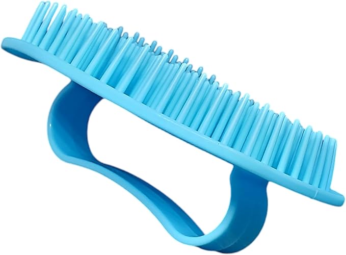 Detangler Hair Brush with Firm Bristles (4×3 in) – Dry & Wet Shampoo and Conditioner Scalp Massager for Deep Cleansing, Exfoliating & Dandruff Control. Multi-Use for Hair, Beard & Scalp (2PC,Blue)