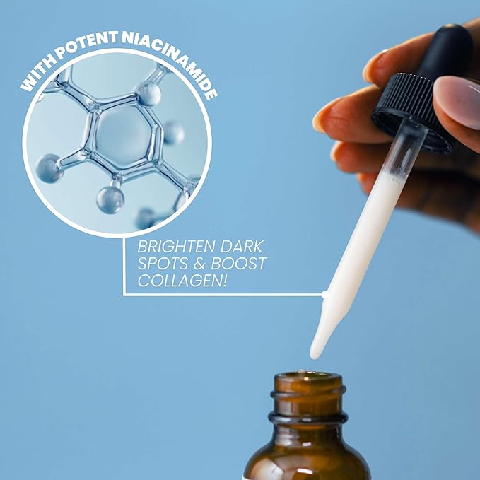 Eva Naturals Skin Firming Serum with Niacinamide and Hyaluronic Acid, 1 oz