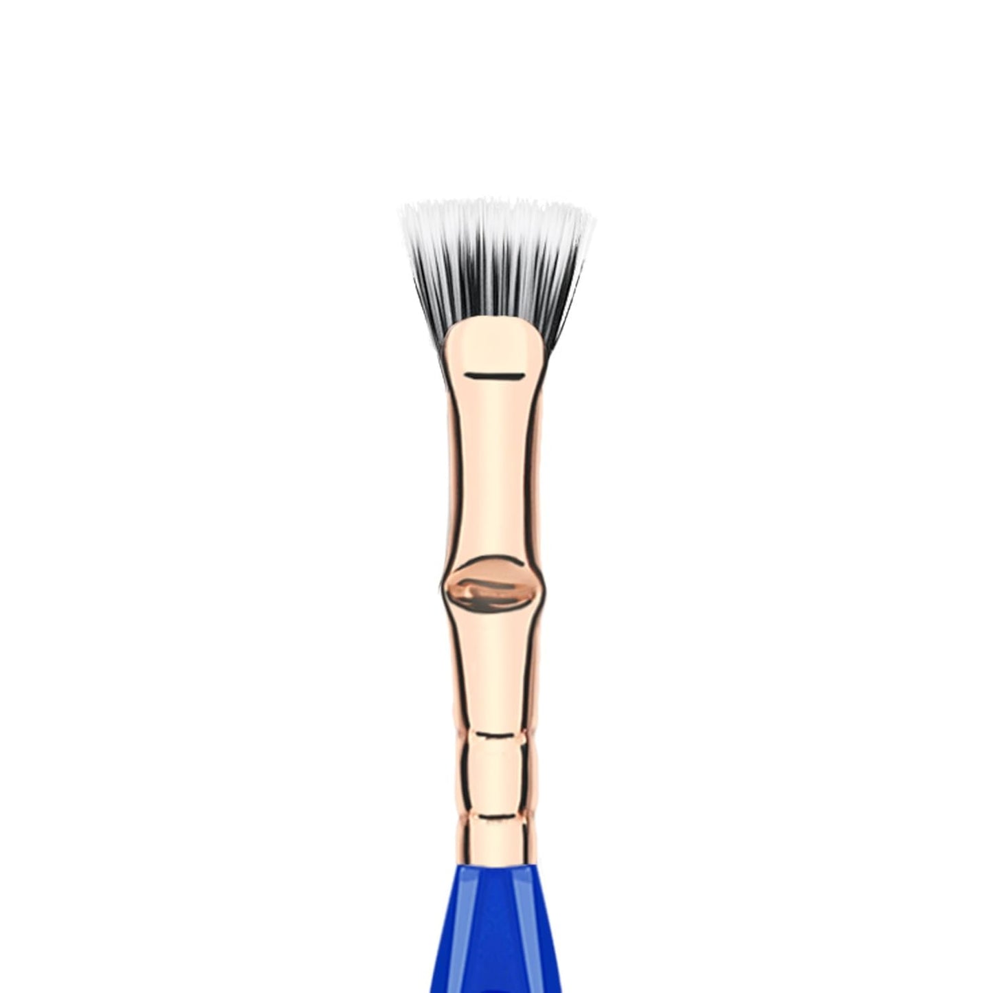 Bdellium Tools Professional Makeup Brush - Golden Triangle 730 Bent Mascara Fan - With All Vegan and Soft Synthetic Fibers, For Applying Mascara (Blue, 1pc)