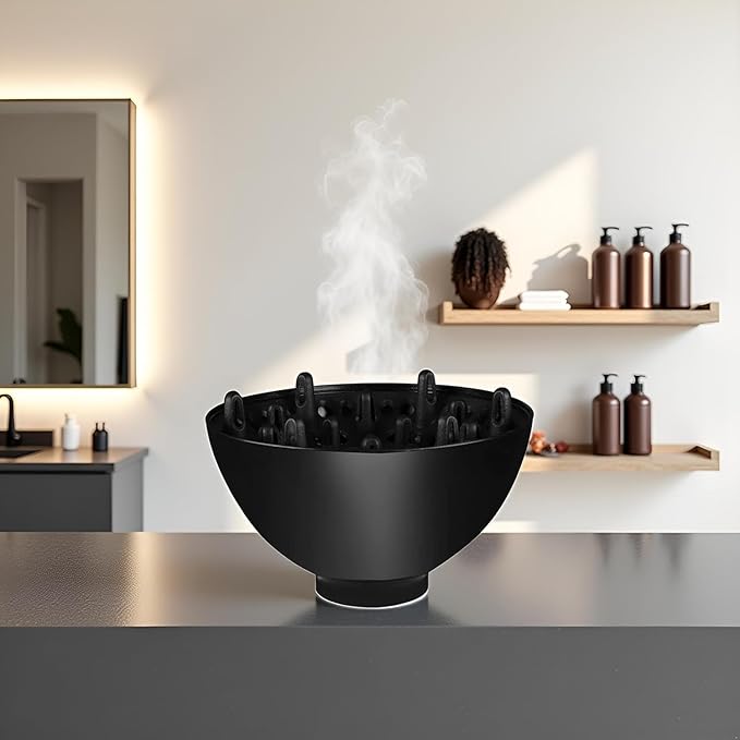 Black Hair Diffuser, Adaptable for Blow Dryers Diffuser Universal for Curly Care Dryer Diffusers and Styling Tools and Appliances Accessories, Hair Attchment for Women, Light Hair Removal