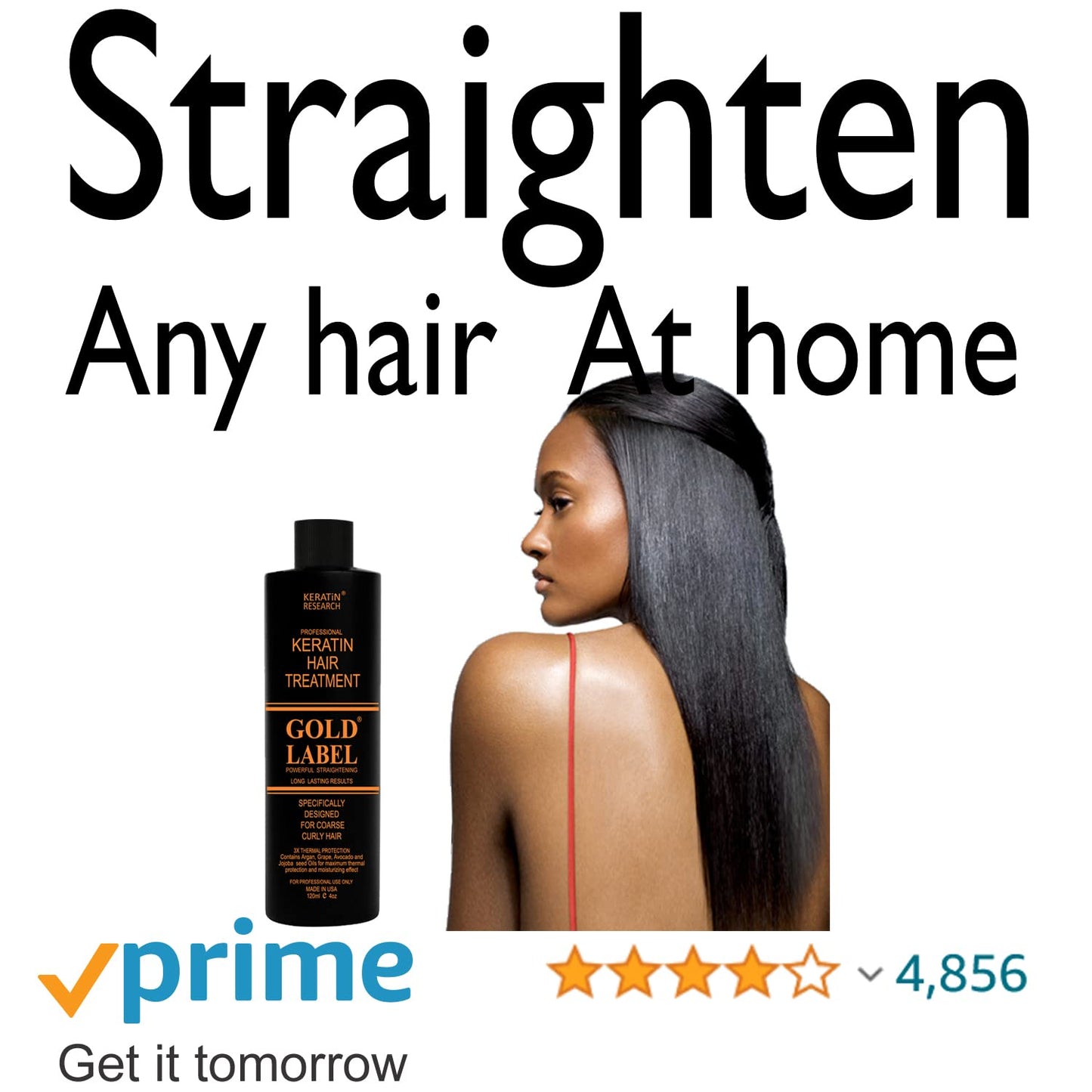 GOLD LABEL Brazilian Keratin Blowout Hair Treatment Straightening Any & All Hair Types Long Lasting Organic Natural Results with Argan Oil Keratina Brasilera (Storngest Formula LG-SET) - Glowelle