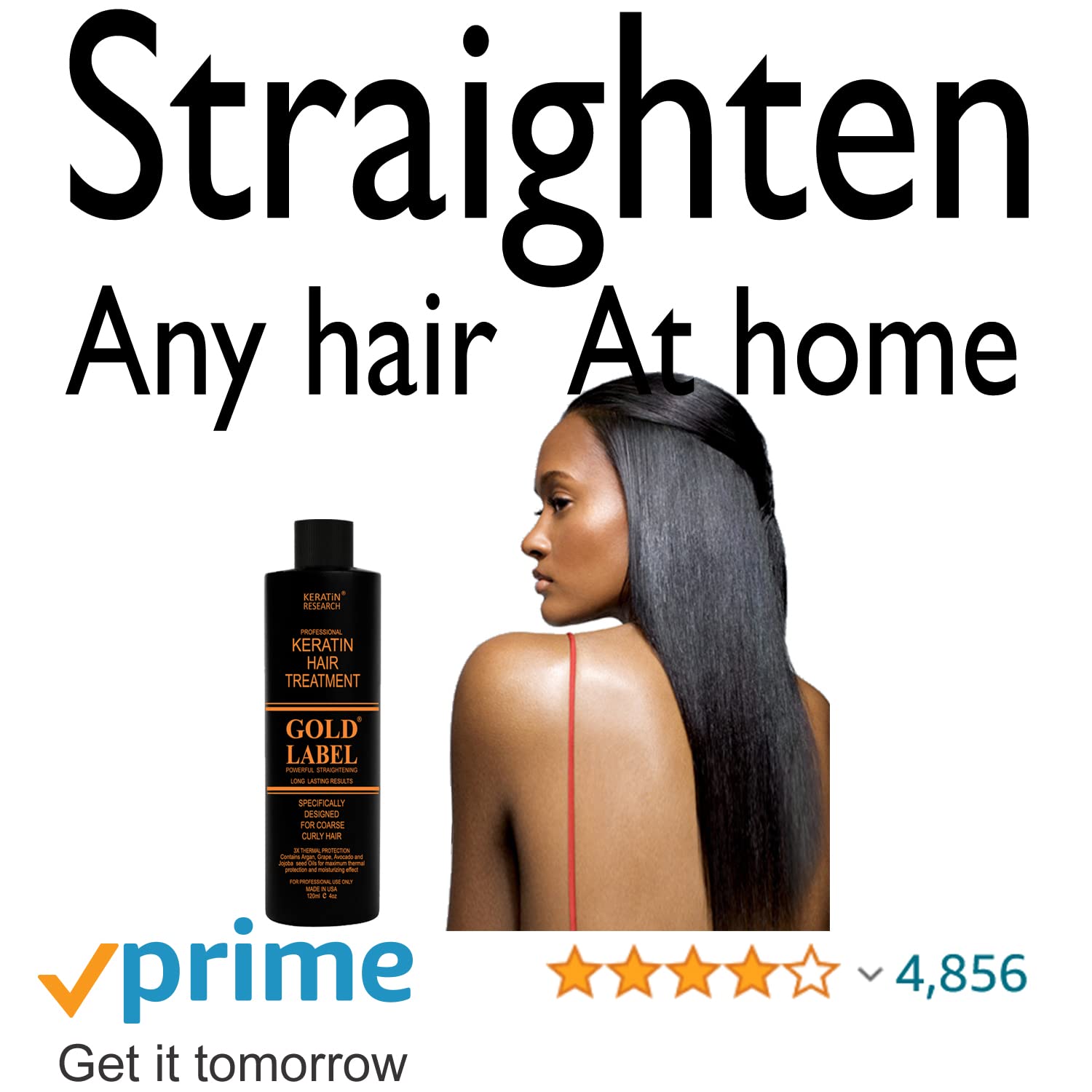 GOLD LABEL Brazilian Keratin Blowout Hair Treatment Straightening Any & All Hair Types Long Lasting Organic Natural Results with Argan Oil Keratina Brasilera (Storngest Formula LG-SET) - Glowelle