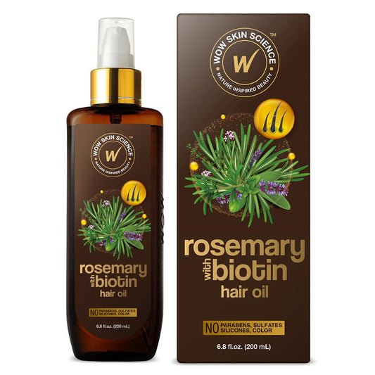 WOW Skin Science Rosemary with Biotin Hair Oil 6.8 oz - Glowelle